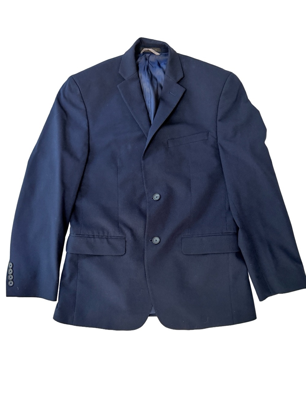 Andrew Marc Classic Men's Navy Blazer - Timeless Two-Button Sport Coat Blazer 36